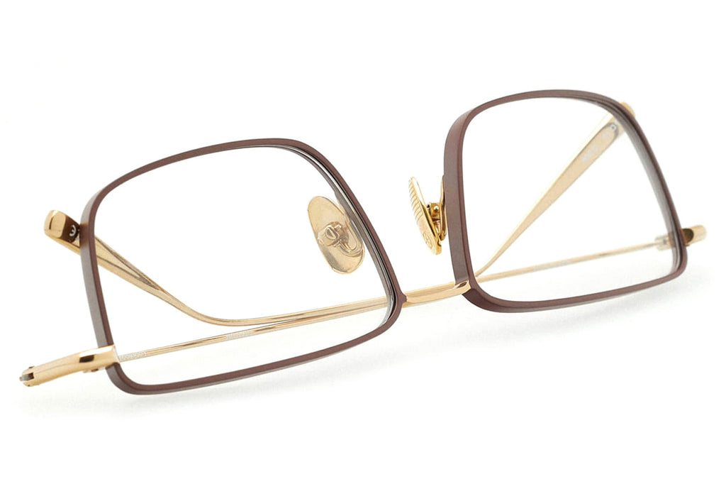 Kaleos Eyehunters - Lockwood Eyeglasses Gold/Brown