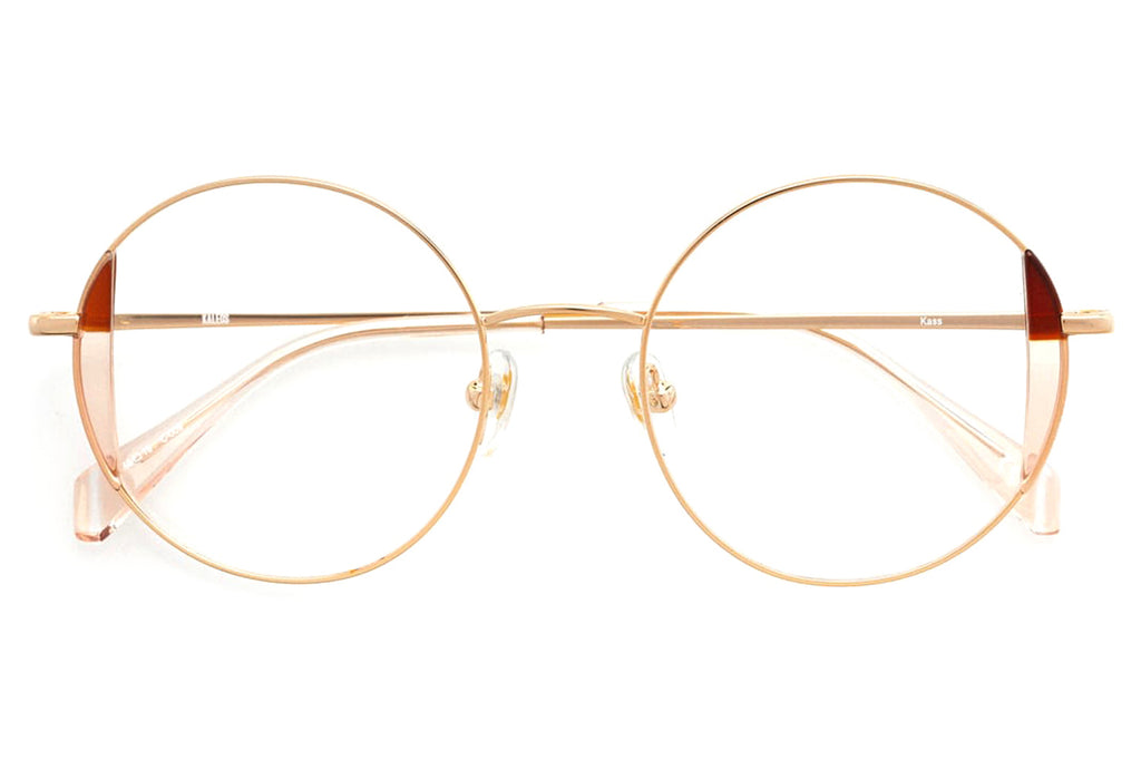 Kaleos Eyehunters - Kass Eyeglasses Gold/Tortoise