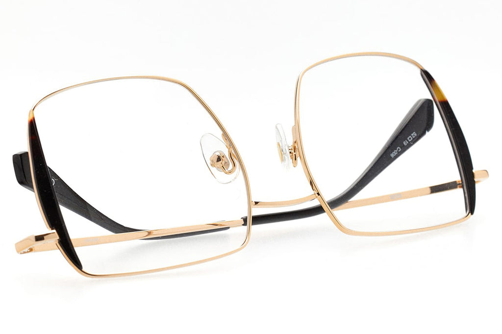 Kaleos Eyehunters - Johnson Eyeglasses Gold/Black/Tortoise
