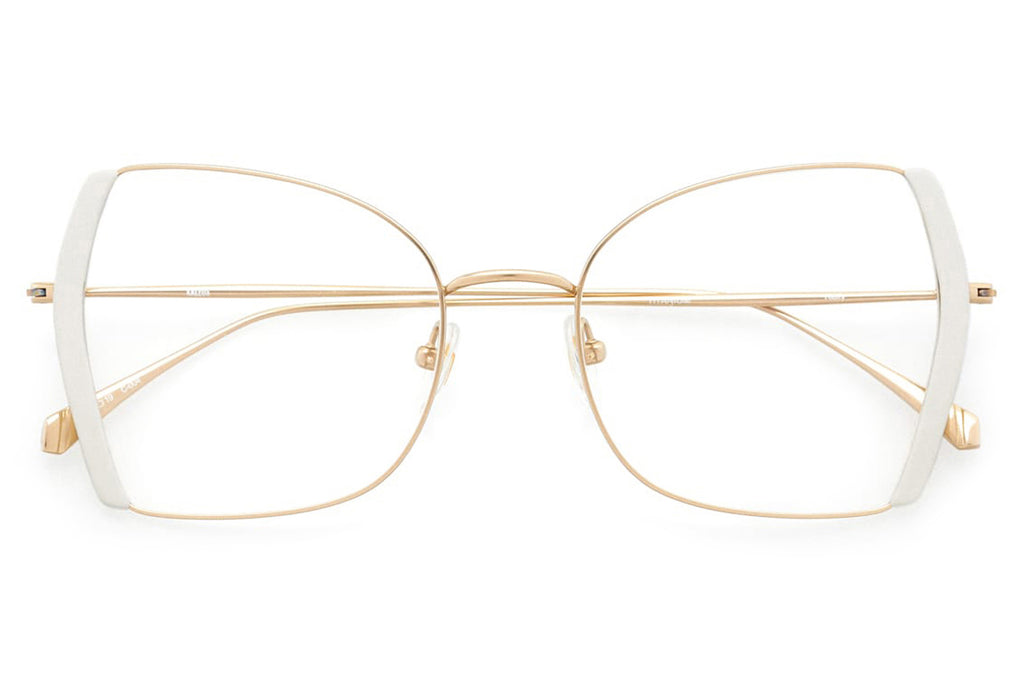 Kaleos Eyehunters - Kelly Eyeglasses White/Gold