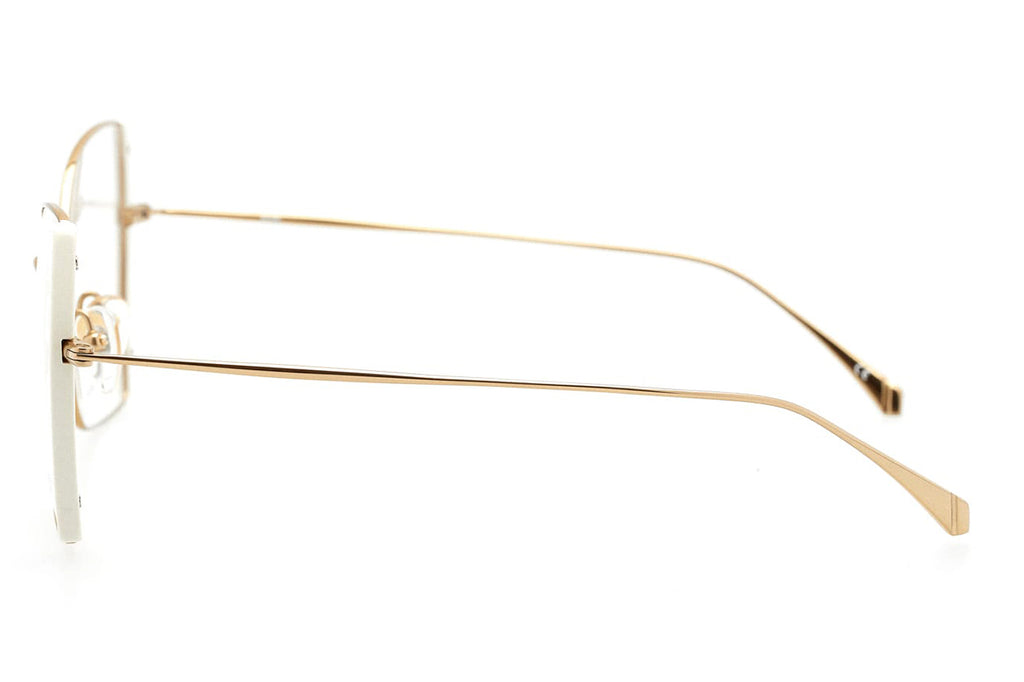 Kaleos Eyehunters - Kelly Eyeglasses White/Gold