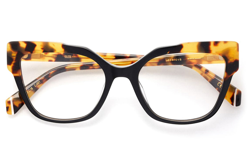 Kaleos Eyehunters - Lazarova Eyeglasses Black/Tokyo Tortoise