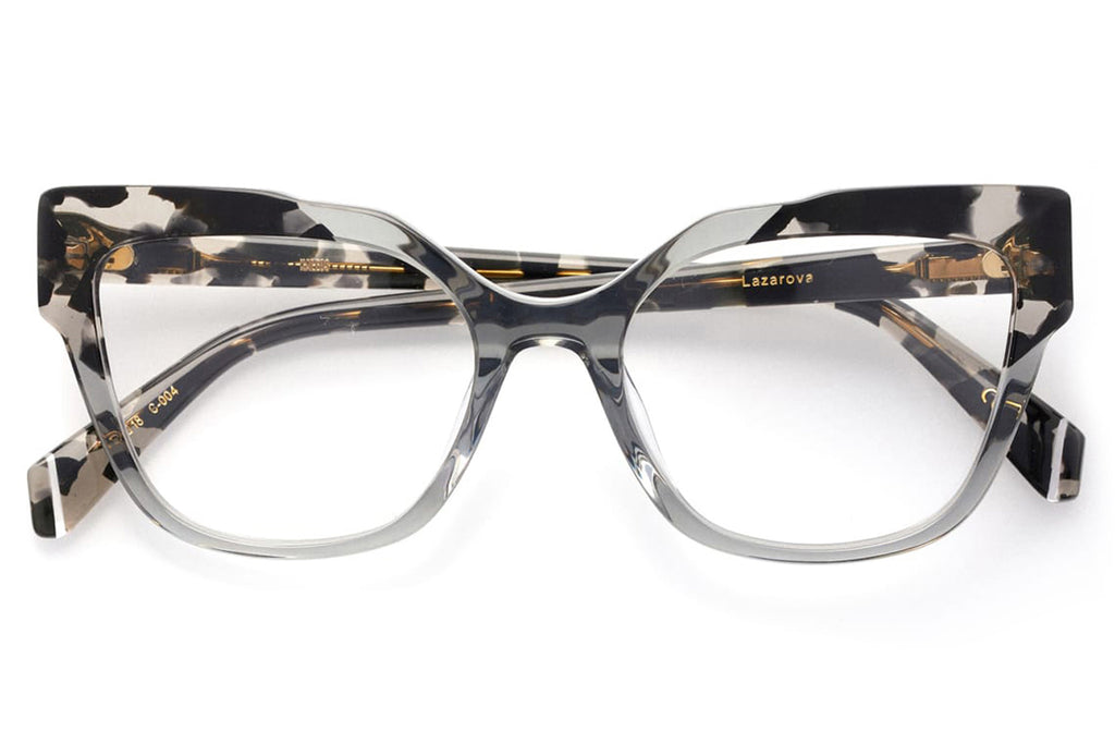 Kaleos Eyehunters - Lazarova Eyeglasses Transparent Grey/Black Tortoise
