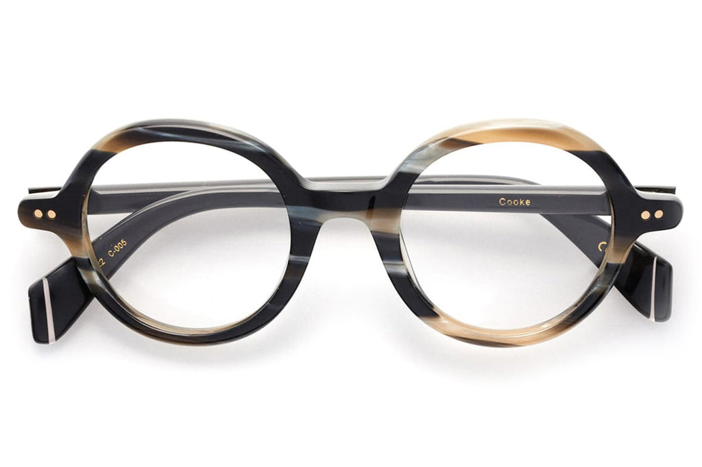 Kaleos Eyehunters - Cooke Eyeglasses Havana Horn
