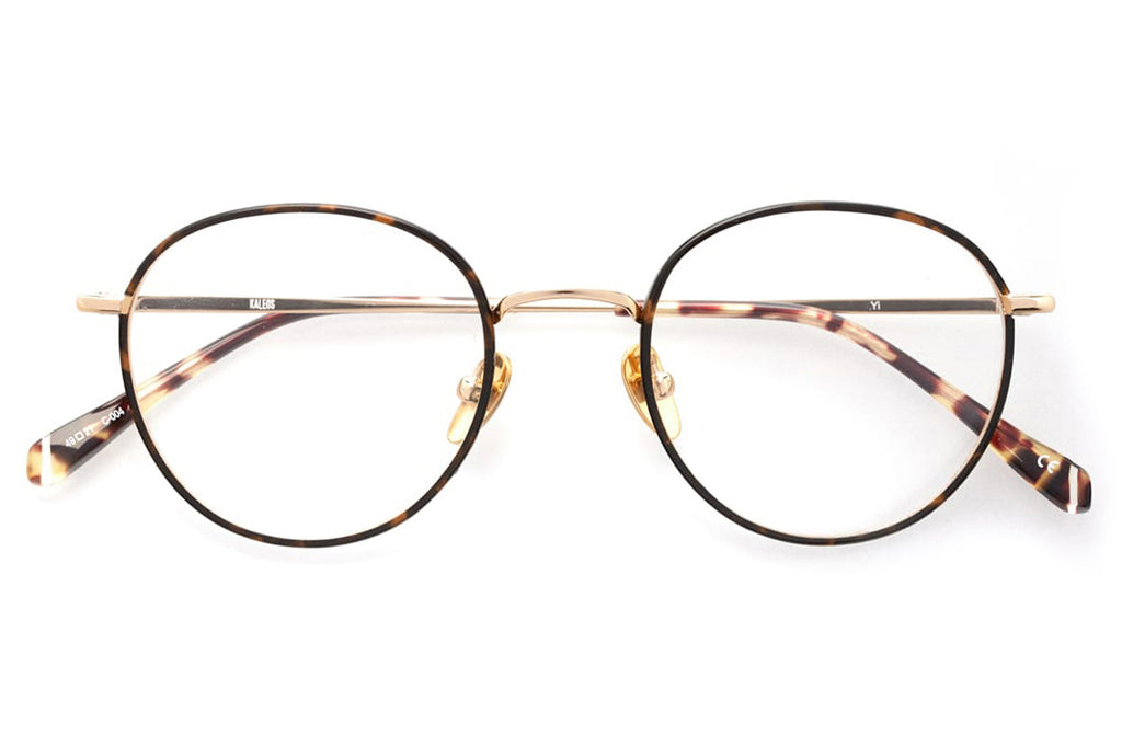 Kaleos Eyehunters - Yi Eyeglasses Brown Tortoise/Gold