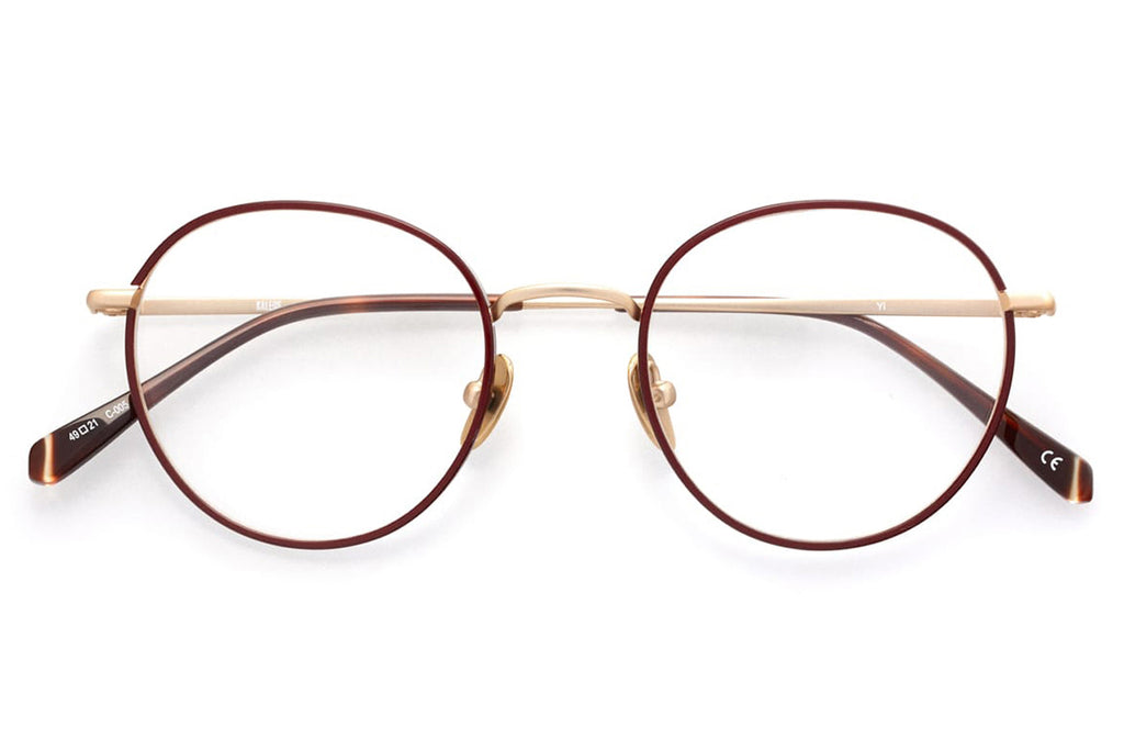 Kaleos Eyehunters - Yi Eyeglasses Bordeaux/Gold