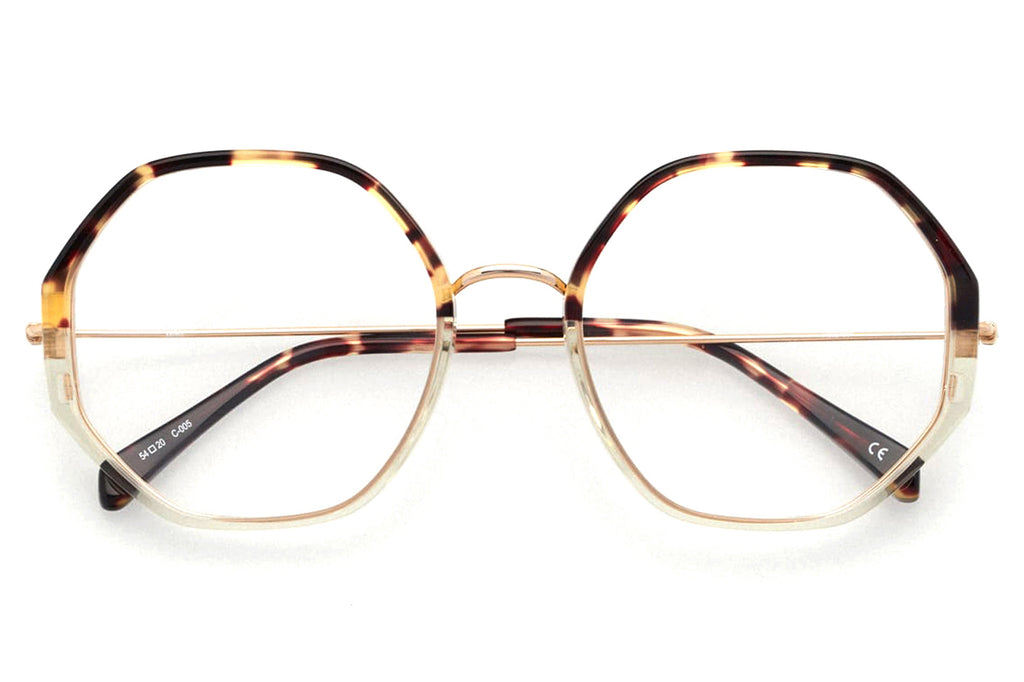 Kaleos Eyehunters - Hollander Eyeglasses Brown Tortoise/Crystal