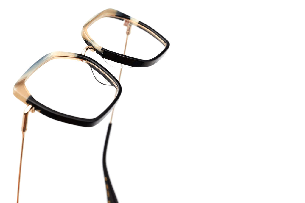Kaleos Eyehunters - Barber Eyeglasses Black/Havana Horn
