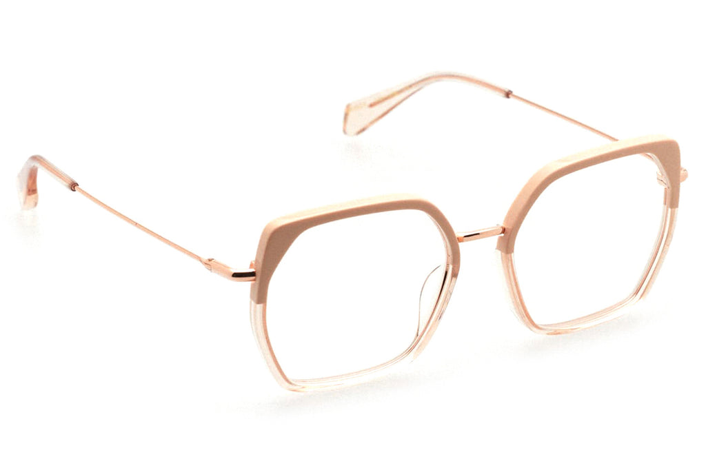 Kaleos Eyehunters - Barber Eyeglasses Transparent Pink/Opaque Pink