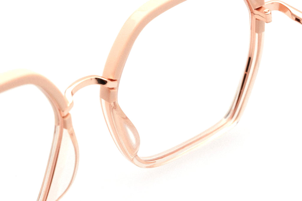 Kaleos Eyehunters - Barber Eyeglasses Transparent Pink/Opaque Pink