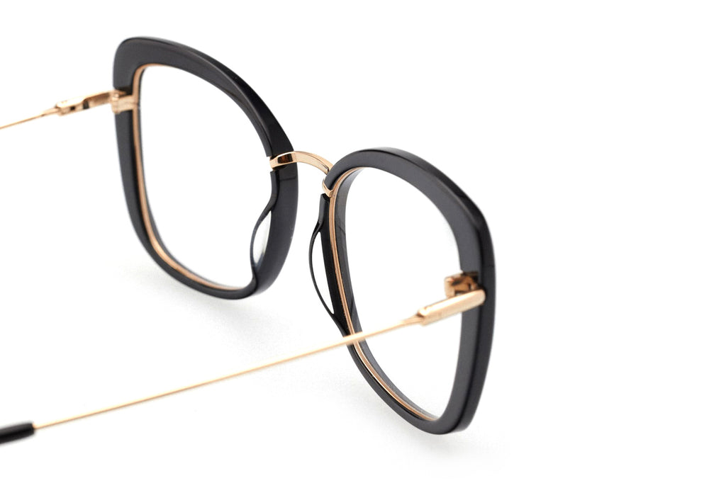 Kaleos Eyehunters - Carlini Eyeglasses Black/Gold