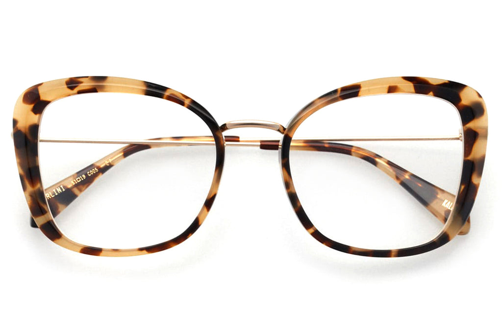 Kaleos Eyehunters - Carlini Eyeglasses Brown Tortoise/Gold