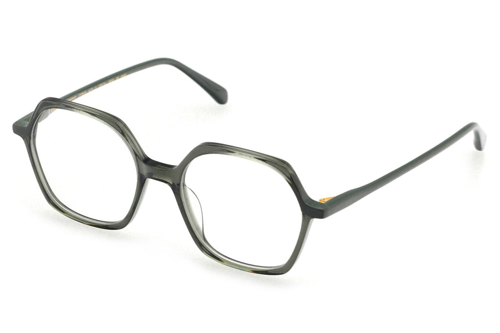 Kaleos Eyehunters - Perry Eyeglasses Transparent Opaque Green