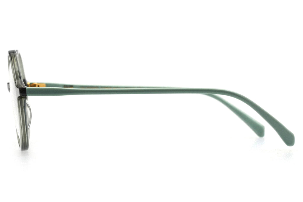 Kaleos Eyehunters - Kane Eyeglasses Transparent Opaque Green