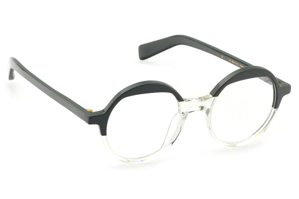 Kaleos Eyehunters - Baxter Eyeglasses Opaque Green/Crystal