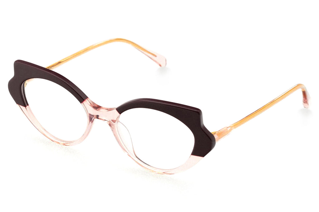 Kaleos Eyehunters - Van Allen Eyeglasses Transparent Pink/Garnet