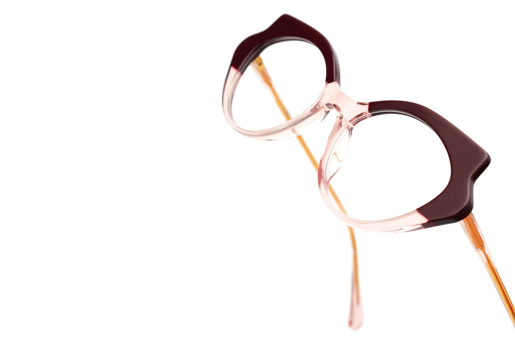 Kaleos Eyehunters - Van Allen Eyeglasses Transparent Pink/Garnet