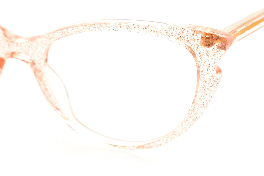 Kaleos Eyehunters - Adams Eyeglasses Transparent Pink with Glitters