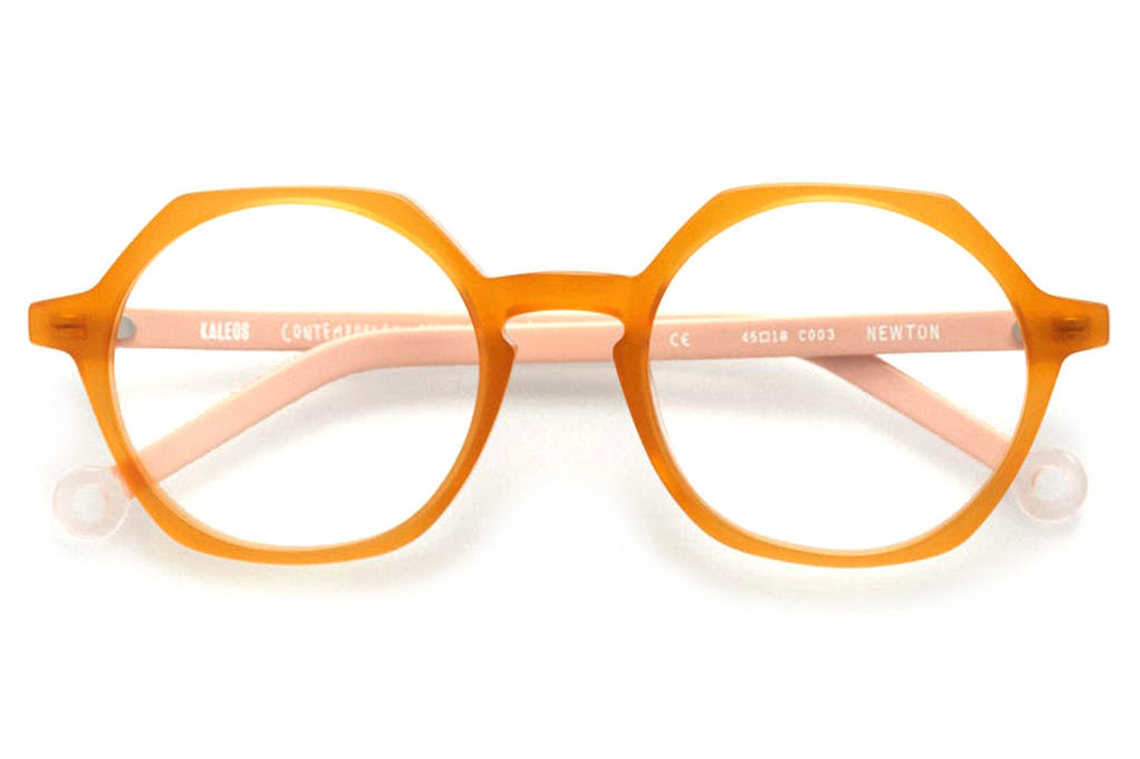 Kaleos Eyehunters - Newton Eyeglasses Translucent Amber