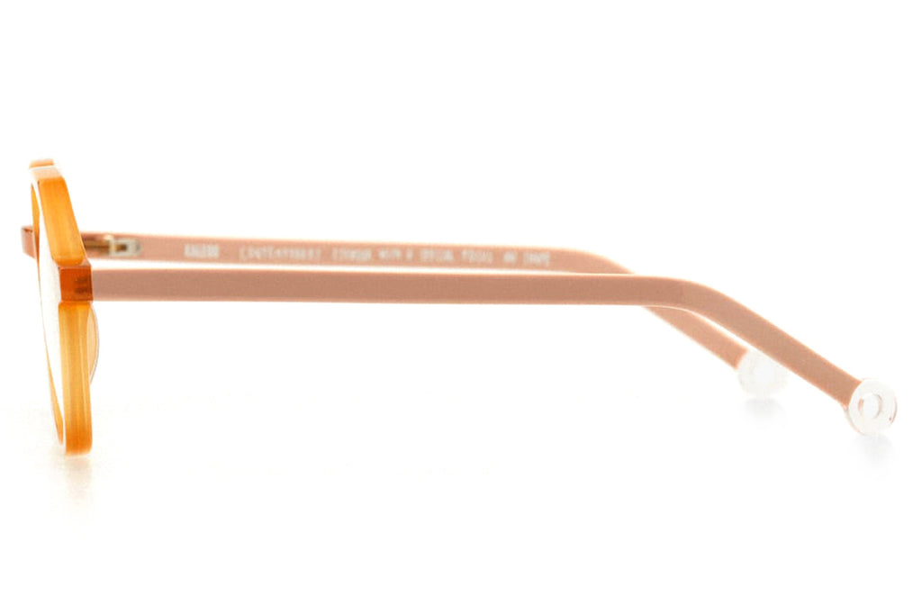 Kaleos Eyehunters - Newton Eyeglasses Translucent Amber