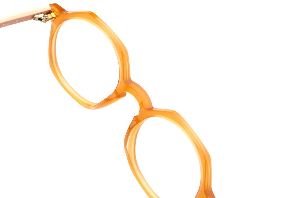 Kaleos Eyehunters - Newton Eyeglasses Translucent Amber
