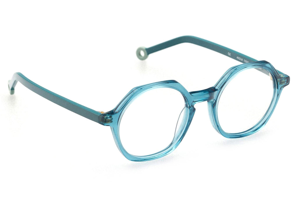 Kaleos Eyehunters - Newton Eyeglasses Transparent Dark Turquoise
