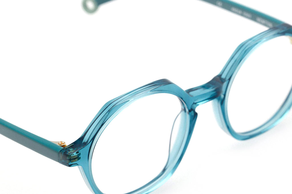 Kaleos Eyehunters - Newton Eyeglasses Transparent Dark Turquoise