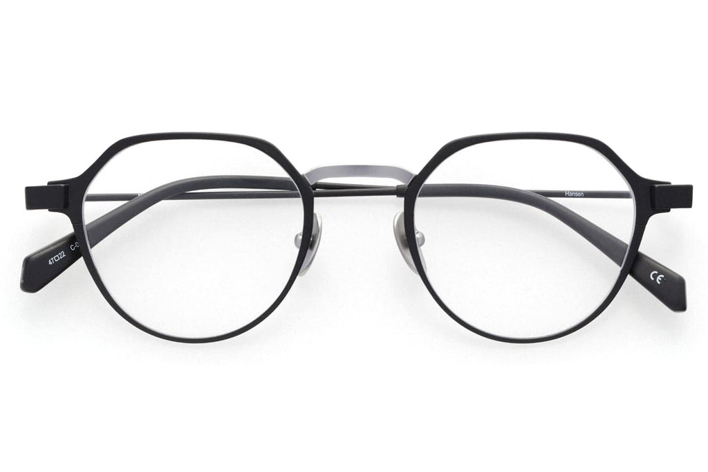 Kaleos Eyehunters - Hansen Eyeglasses Matte Black/Silver