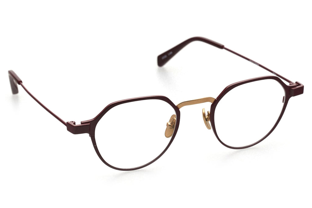 Kaleos Eyehunters - Hansen Eyeglasses Matte Garnet/Gold