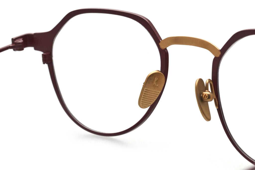 Kaleos Eyehunters - Hansen Eyeglasses Matte Garnet/Gold