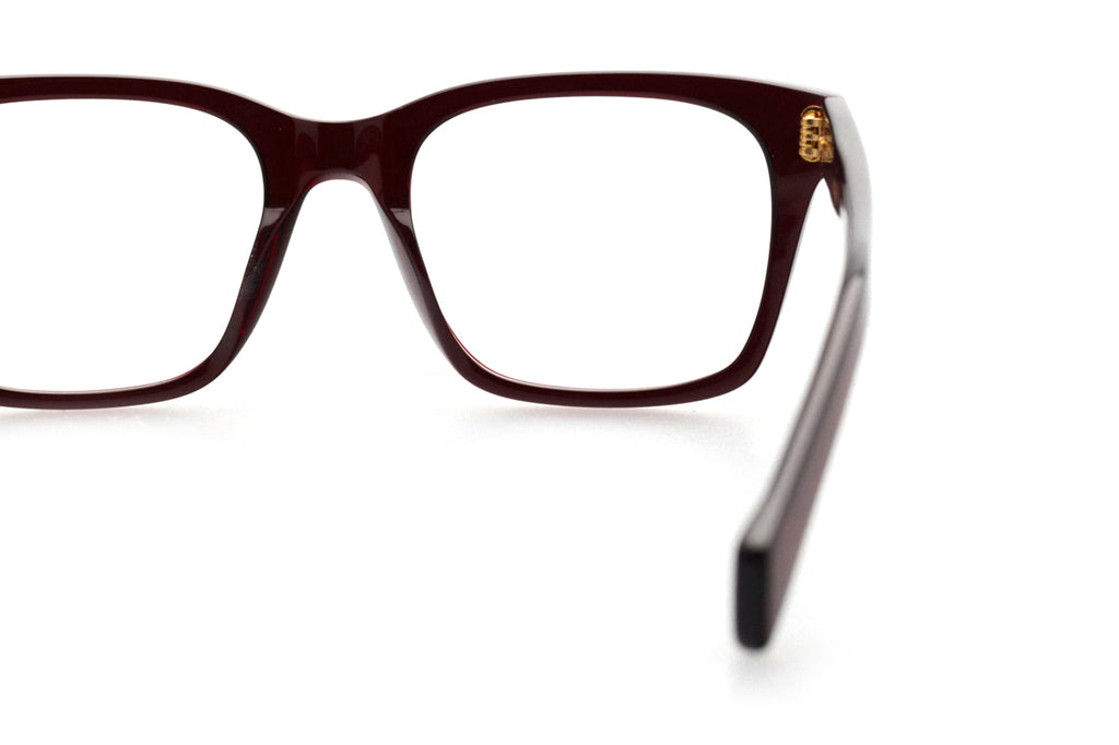 Kaleos Eyehunters - Cage Big Eyeglasses Dark Garnet