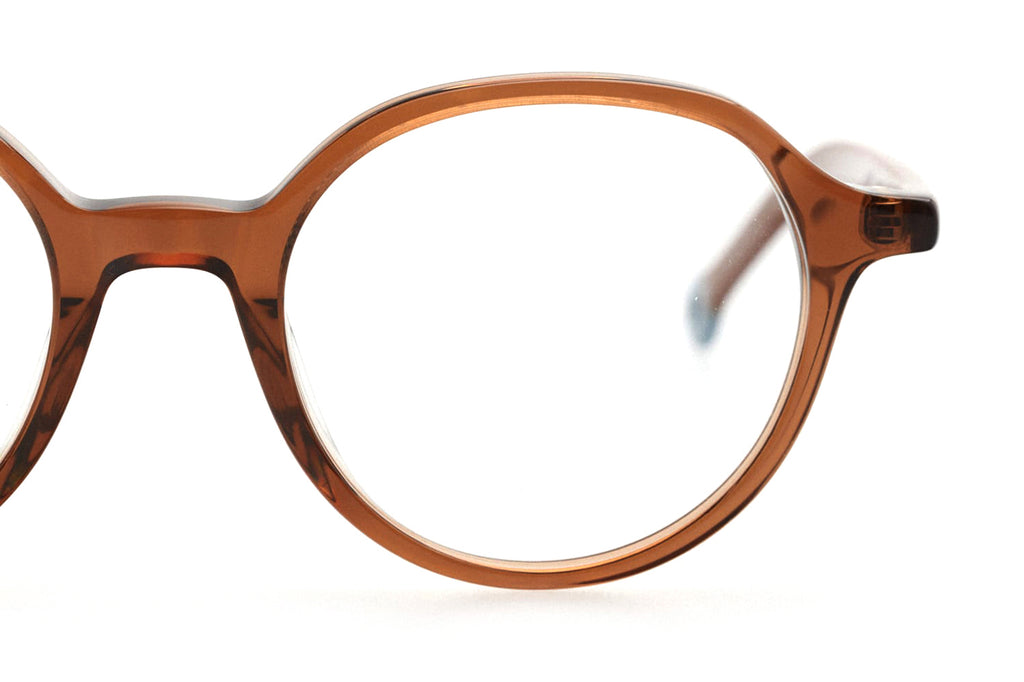 Kaleos Eyehunters - Orefice Eyeglasses Translucent Brown