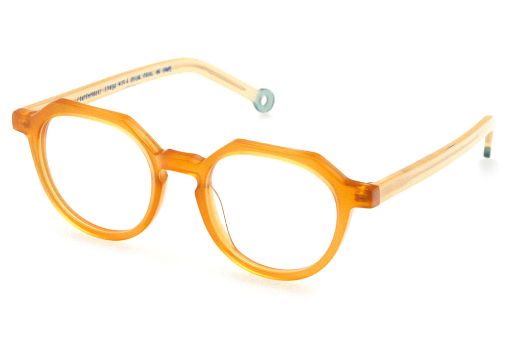 Kaleos Eyehunters - Tyler Eyeglasses Translucent Amber