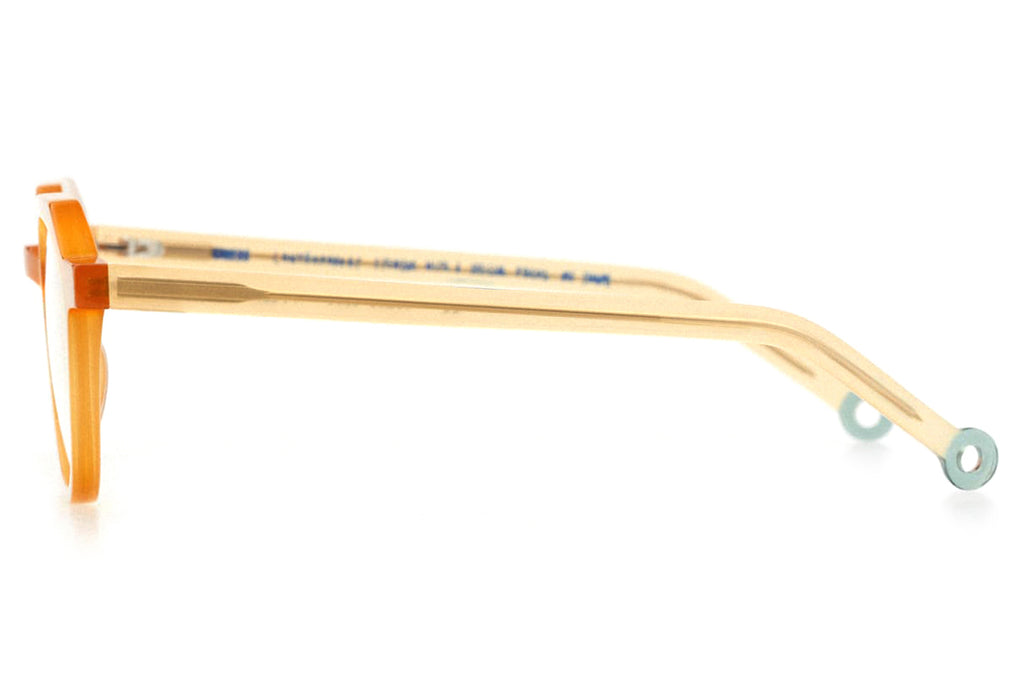 Kaleos Eyehunters - Tyler Eyeglasses Translucent Amber
