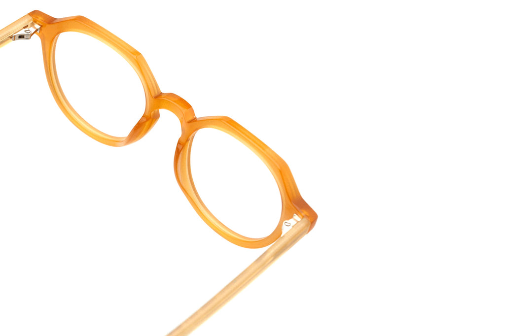 Kaleos Eyehunters - Tyler Eyeglasses Translucent Amber