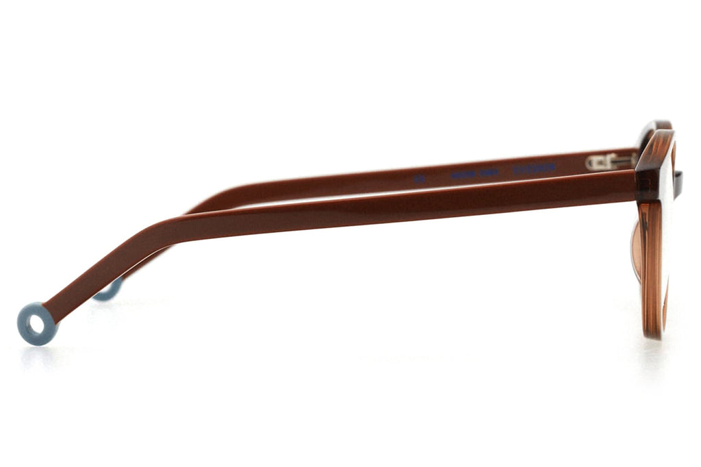 Kaleos Eyehunters - Eveshim Eyeglasses Translucent Brown
