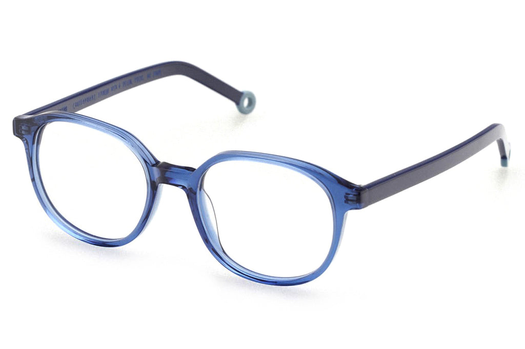 Kaleos Eyehunters - Moncho Eyeglasses Translucent Blue