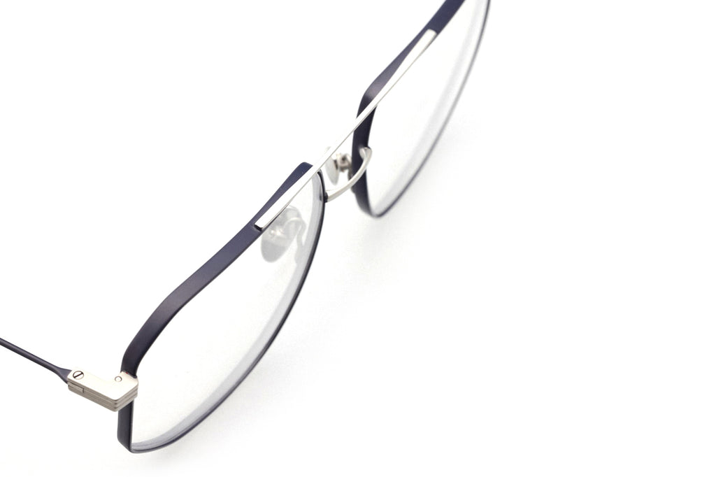 Kaleos Eyehunters - Carlisle Eyeglasses Dark Matte Grey/Silver