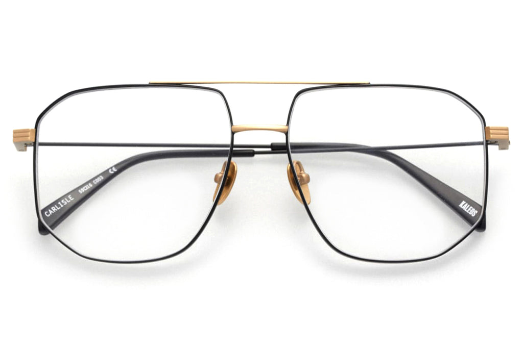 Kaleos Eyehunters - Carlisle Eyeglasses Matte Black/Gold