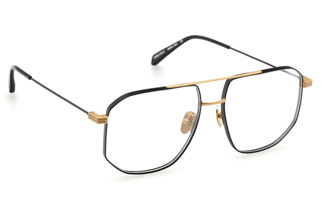 Kaleos Eyehunters - Carlisle Eyeglasses Matte Black/Gold