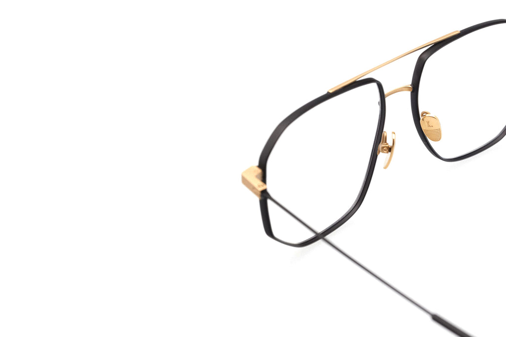 Kaleos Eyehunters - Carlisle Eyeglasses Matte Black/Gold