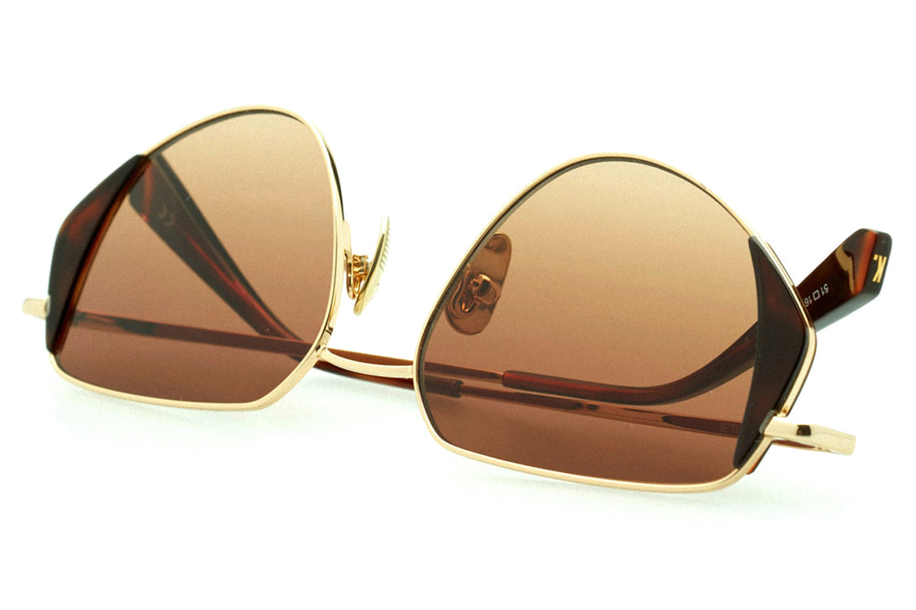 Kaleos Eyehunters - Rae Sunglasses Gold/Dark Tortoise