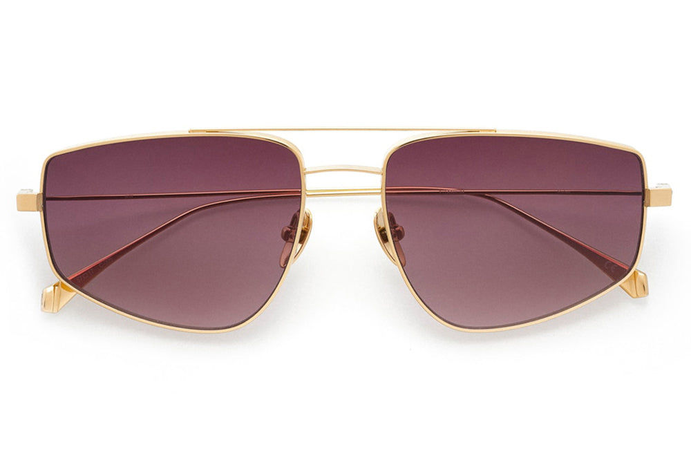 Kaleos Eyehunters - Bates Sunglasses Gold with Purple Lenses