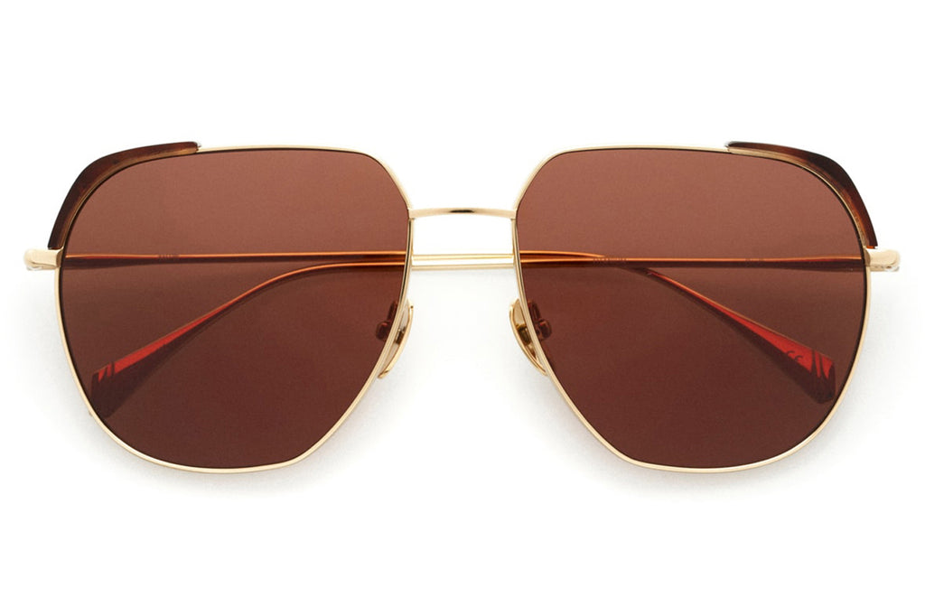 Kaleos Eyehunters - Booth Sunglasses Gold/Dark Brown Tortoise