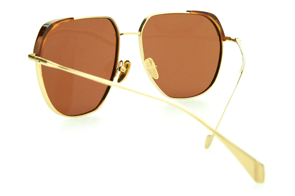 Kaleos Eyehunters - Booth Sunglasses Gold/Dark Brown Tortoise