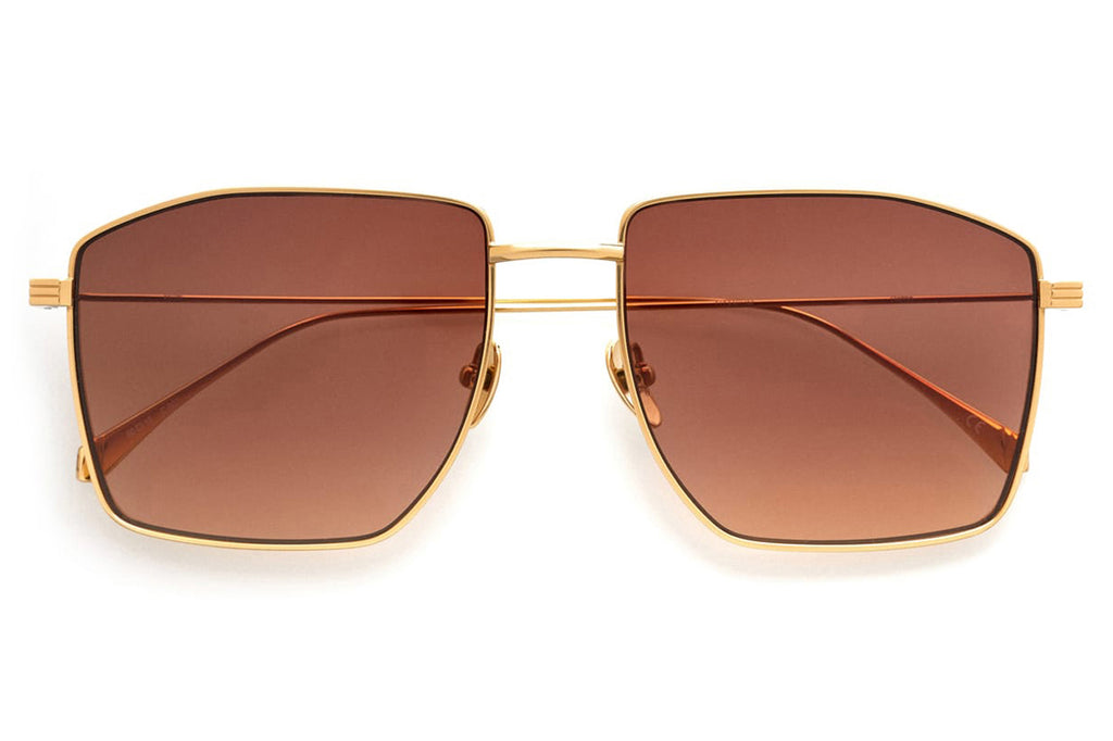 Kaleos Eyehunters - Dalton Sunglasses Gold with Dark Amber Lenses