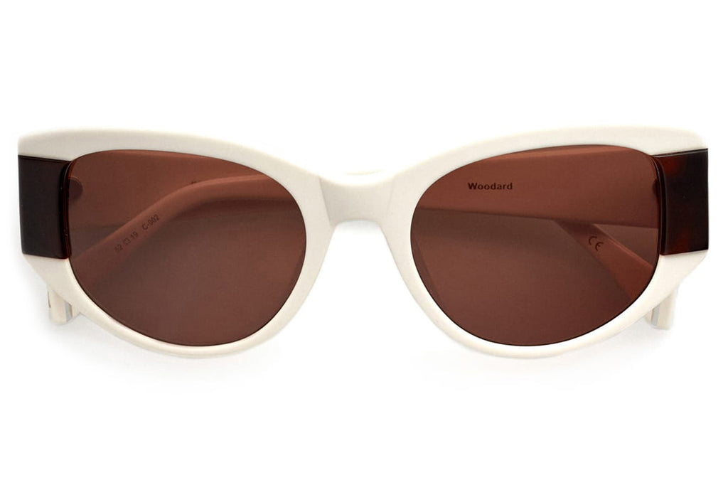 Kaleos Eyehunters - Woodard Sunglasses White/Dark Brown Havana