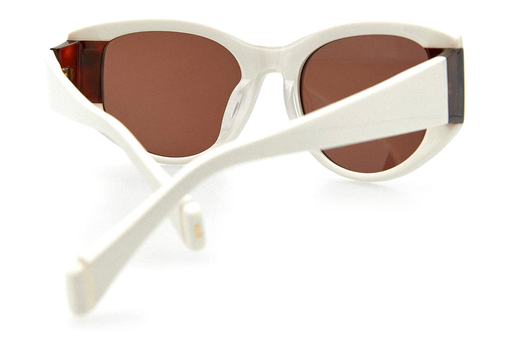 Kaleos Eyehunters - Woodard Sunglasses White/Dark Brown Havana