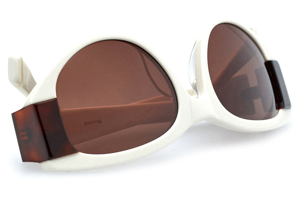 Kaleos Eyehunters - Woodard Sunglasses White/Dark Brown Havana