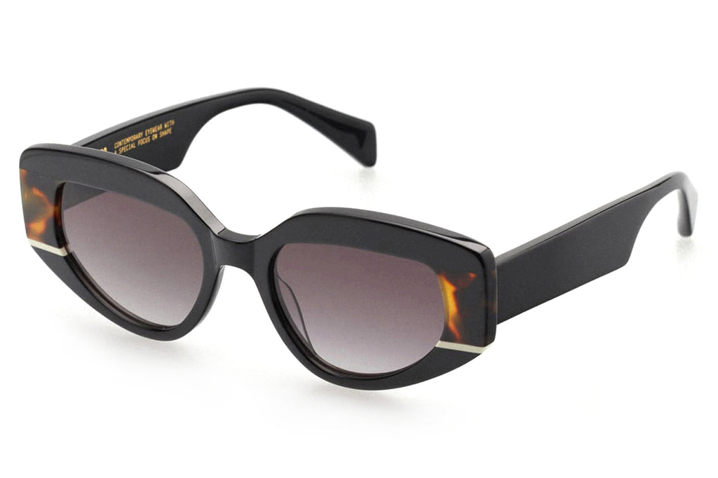 Kaleos Eyehunters - Fowler Sunglasses Black/Dark Brown Havana/White